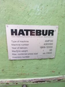 Automatic forging machine Hatebur AMP30 - 230 ton (ID:75502) - Dabrox.com