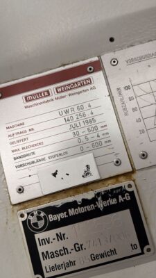 Decoiler straightening machine Muller Weingarten UWR 60 (Photo 7)