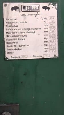 Hot forging press Mecolpress SEO 35 — 350 ton (Photo 2)