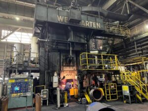 Hot forging press line Weingarten PSH 630 — 6400 ton
