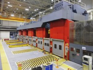Stamping tandem line Fagor G1 / 5 presses — total 6000 ton